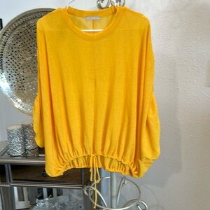 Zara yellow blouse oversized